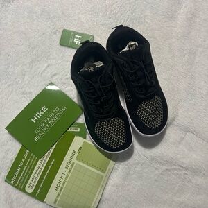 HF Black Athletic Sneakers with Metallic Accents